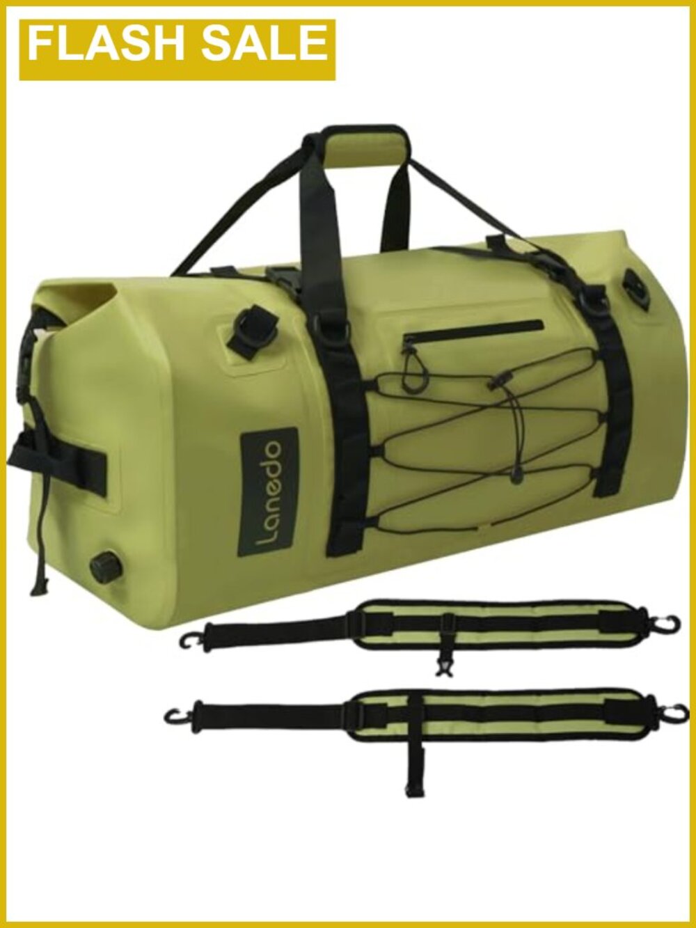 80L Waterproof Roll-Top Dry Bag PVC Duffel for Kayaking Fishing Camping